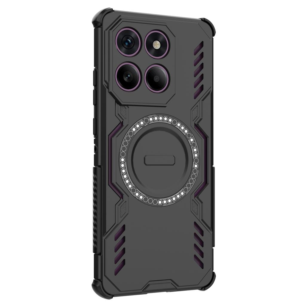 Для Motorola Edge 60 Pro 5G Магнитный чехол Butterfly Armor Полый Рассеивание тепла ПК+ТПУ Чехол для телефона