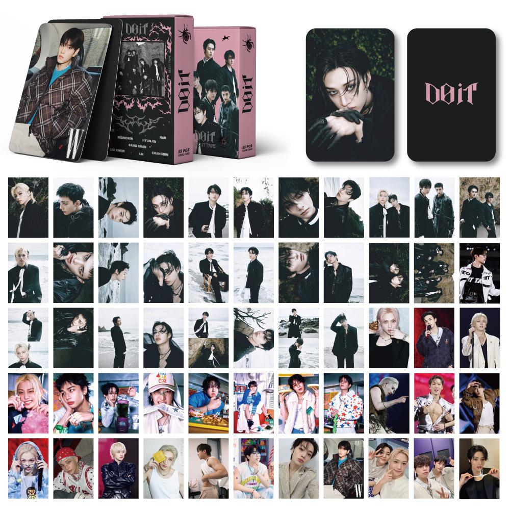 2026 новая K-POP Идол Новая Карточка "СДЕЛАЙ ЭТО" Розовая Фотокарточка Коллекция Украшений для Фанатов 55 Карточек Ломо в Коробке HAN Felix hyunjin