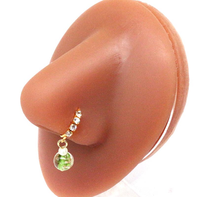 Gaby Cat Head Nose Stud with Butterfly, Five-Star, and Crown Designs - Piercing Jewelry