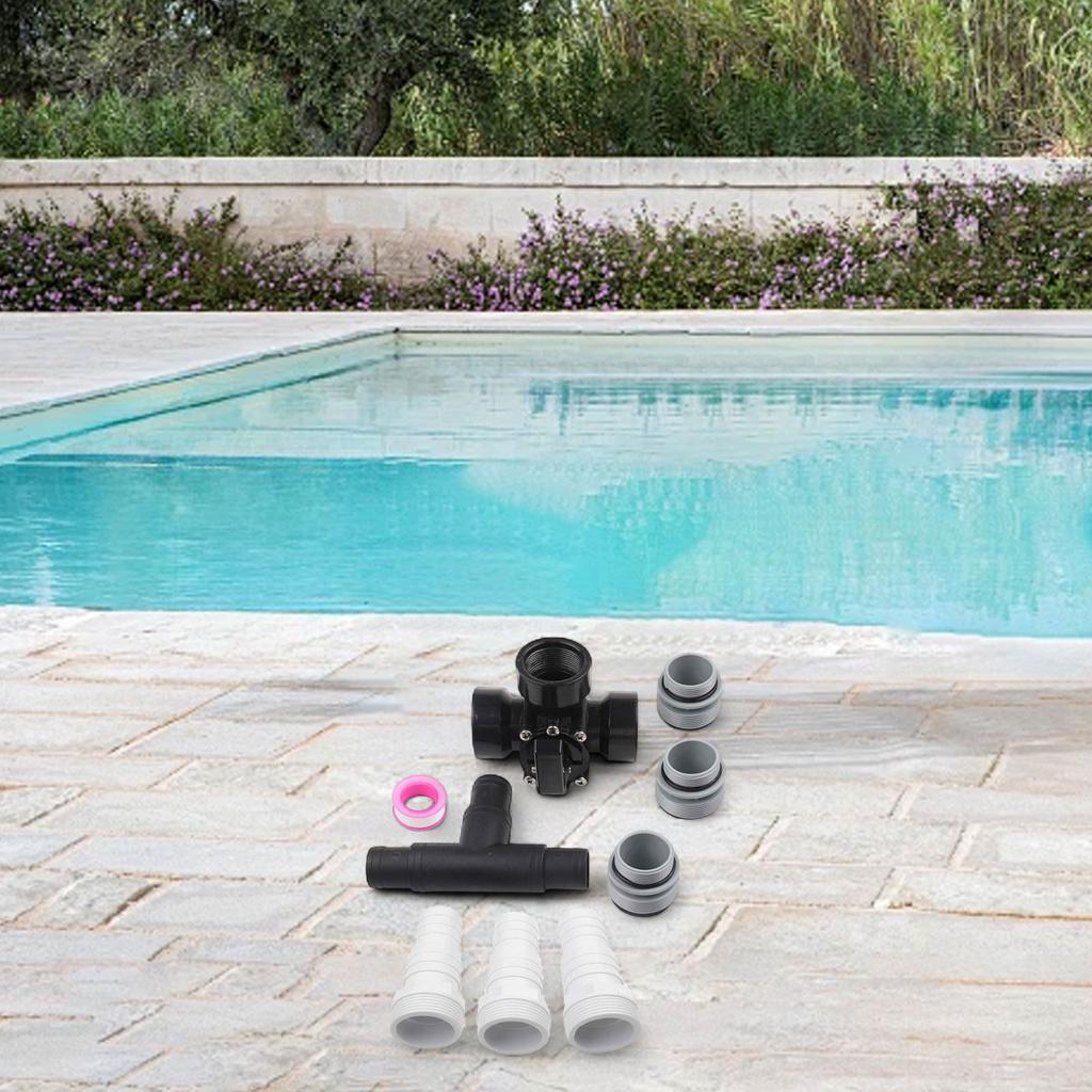 1.5 Inch Pool Valve 3 Way Pool Valve Easy Disassembly Long-lasting Performance Safety Ensured Adjustable Stop Function