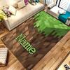 Custom personalization Game Block Pixel World Area Rug - Perfect For Kitchen, Bathroom,Laundry Room Decor Large Size Available,Gift All Seasons