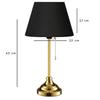 Edel Gold Body Metal Pull-Drop Chain Lampshade Conical Black Fabric Head