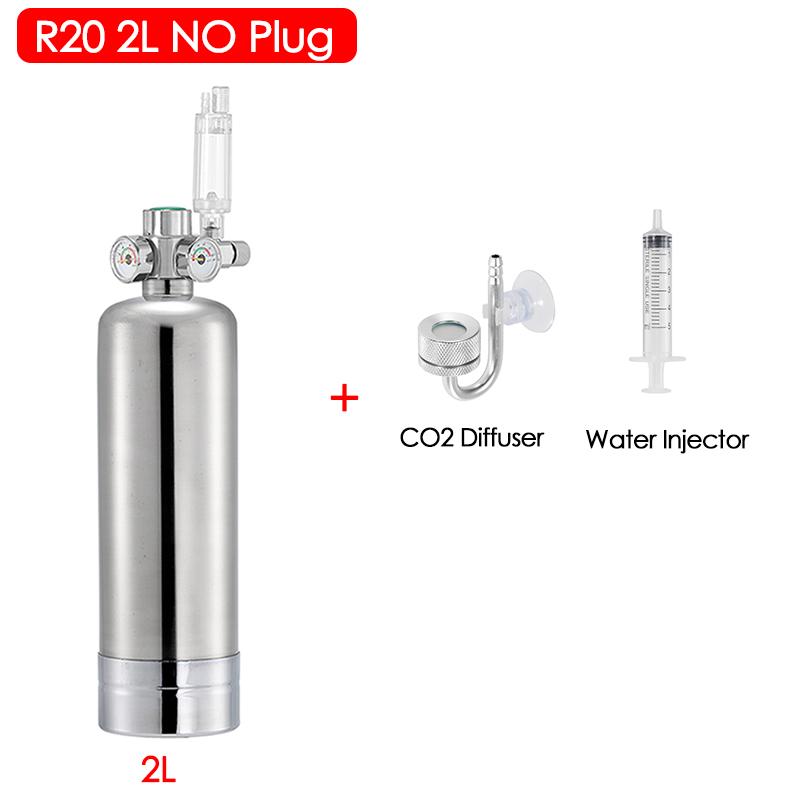 2л Аквариум DIY Система Генератора CO2 Комплект Нержавеющая Сталь Баллон CO2 Система Генератора Реактор Углекислого Газа Комплект для Растений Рыб