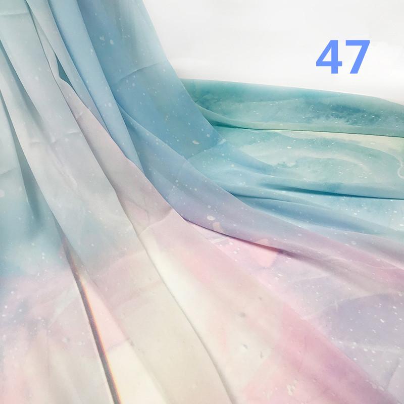 2M Ткань шифон градиентного цвета радуги в древнем стиле 30D органза тюль для DIY ханьфу свадебного платья сценического декора