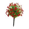 Artificial Flower Garden Stake Plant 24" Faux Greenery Shrubs for Outside Wedding