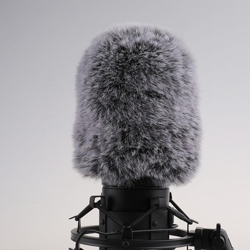 Universal Microphone Outdoor Artificial Furry Windscreen Fur Windshield Wind Muff for AT2020 Condenser Microphone X3UF