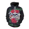 Fashion Goth Skeletons Flowers Graphic Sweatshirts Skull Hoodies For Men Clothes Casual Streetwear Pullovers Y2k Tracksuit