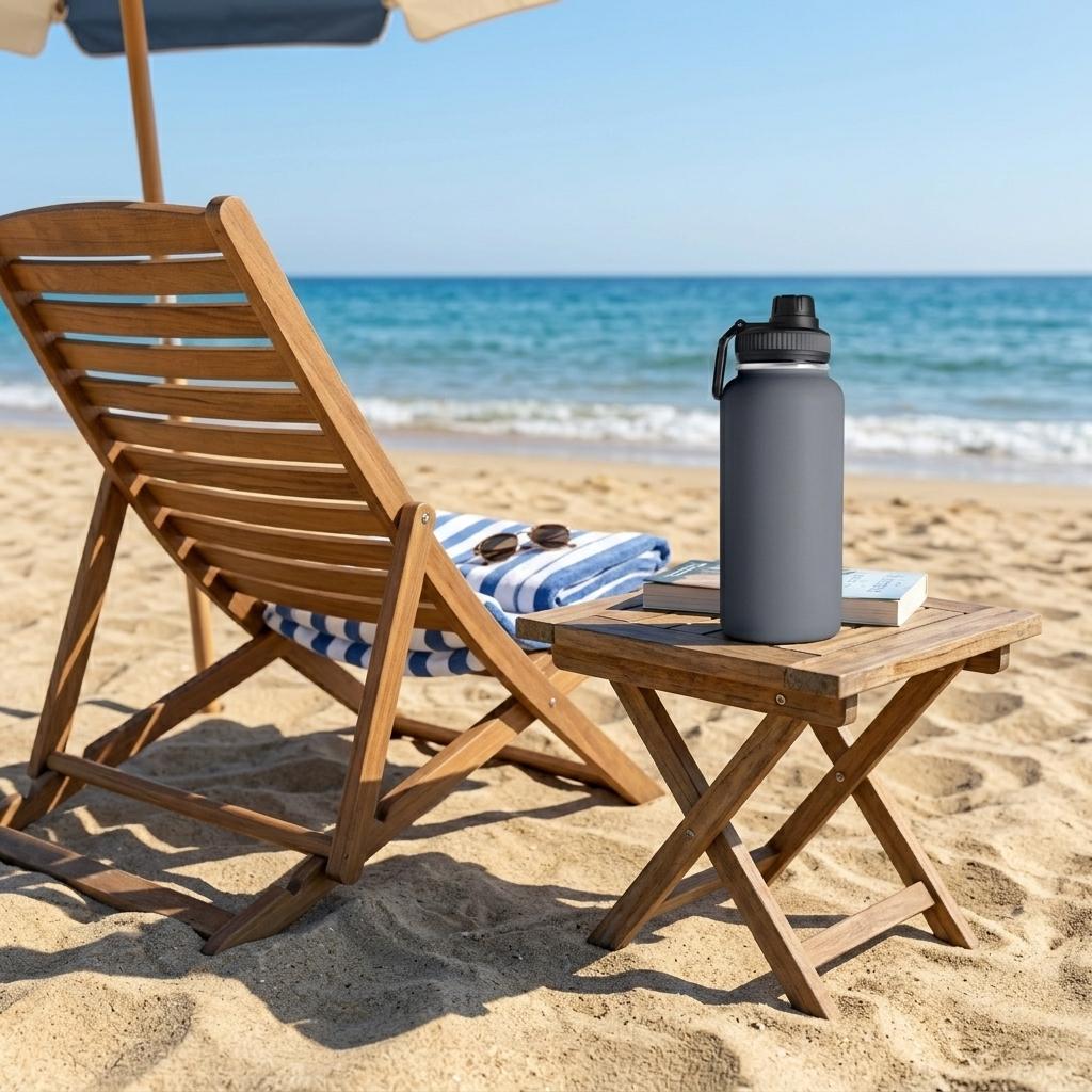 Insulated Water Bottle 32oz Vacuum Stainless Steel Leak Proof 32oz Water Flask with Paracord Handle & Straw Spout Lids