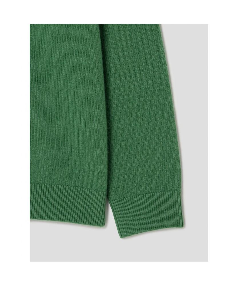 SHIFT.G Wool Texture Crewneck Sweater Green
