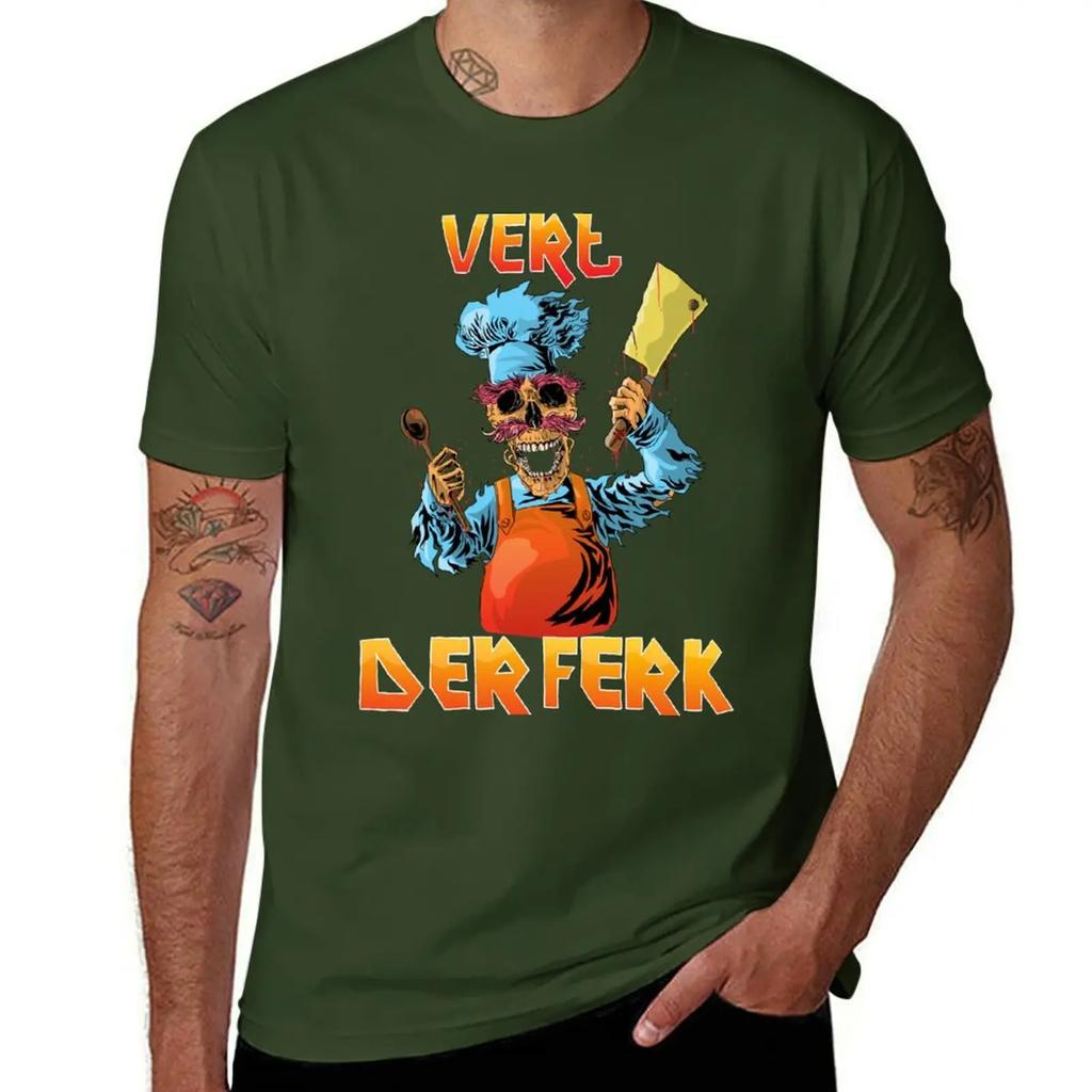 Vert der ferk death metal копия Футболка дешевые вещи топы животный принт для мальчиков аниме одежда мужская дизайнерская одежда