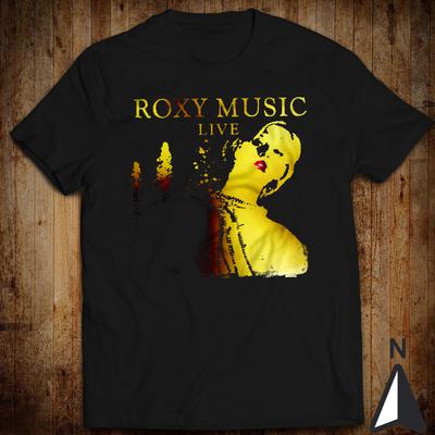 Roxy Music Концертный Альбом Брайан Ферри Грэм Симпсон Энди Маккей Классическая Футболка Топы Футболка