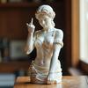 Middle Finger Women Bust Statue Women with Attitude Resin Sculpture Figurine Home Office