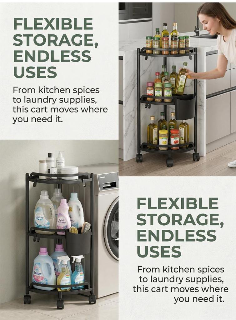 Multi-layer Kitchen Corner Shelf Rack: Triangle Countertop & Floor Storage for Seasonings