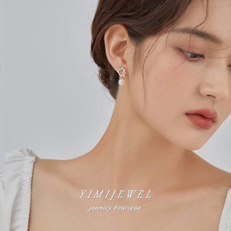 Сказочный цветочный венок «Сон Алисы», кулон с жемчужиной русалки, силиконовые клипсы для женщин