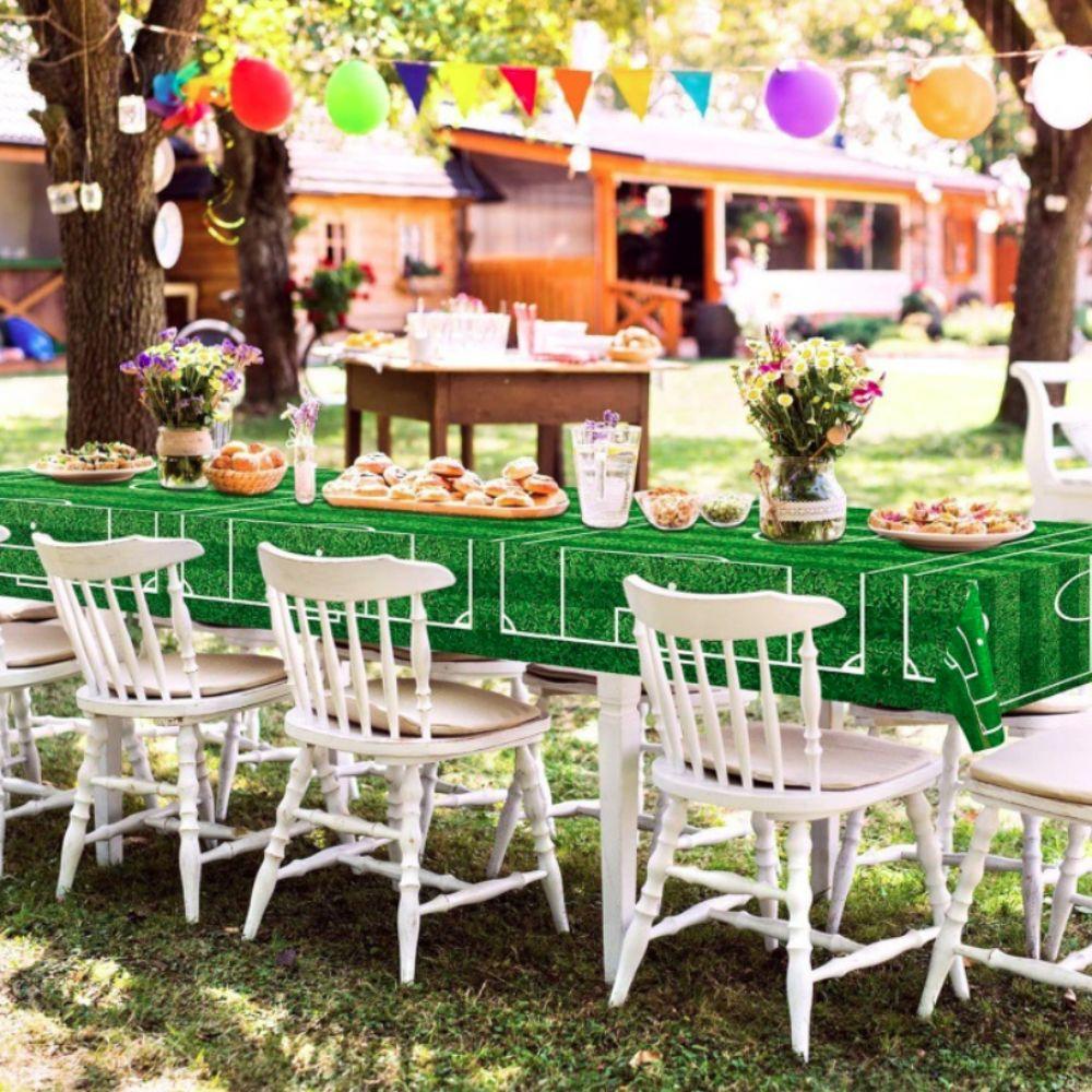 2PCS Waterproof Soccer Match Table Cover Stain-resistant Football Sport Table Linen Party Decor
