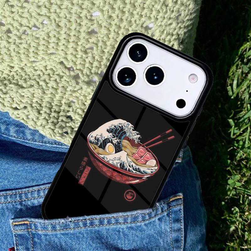 Japanese Food Ramen Phone Case For iPhone 17 AIR 16 Pro Max 15 14 Pro 11 12 13 Shockproof Silicone Cover