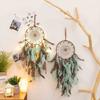 New Handmade Turquoise Wear Net Feathers Retro Natural Gravel Life Tree Home Decoration