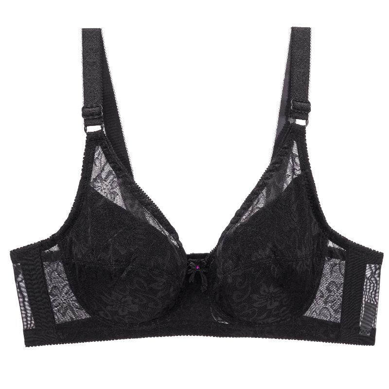 Женский кружевной бюстгальтер большого размера с сильной поддержкой, нижнее белье на косточках, мягкий, приятный для кожи топ на бретелях