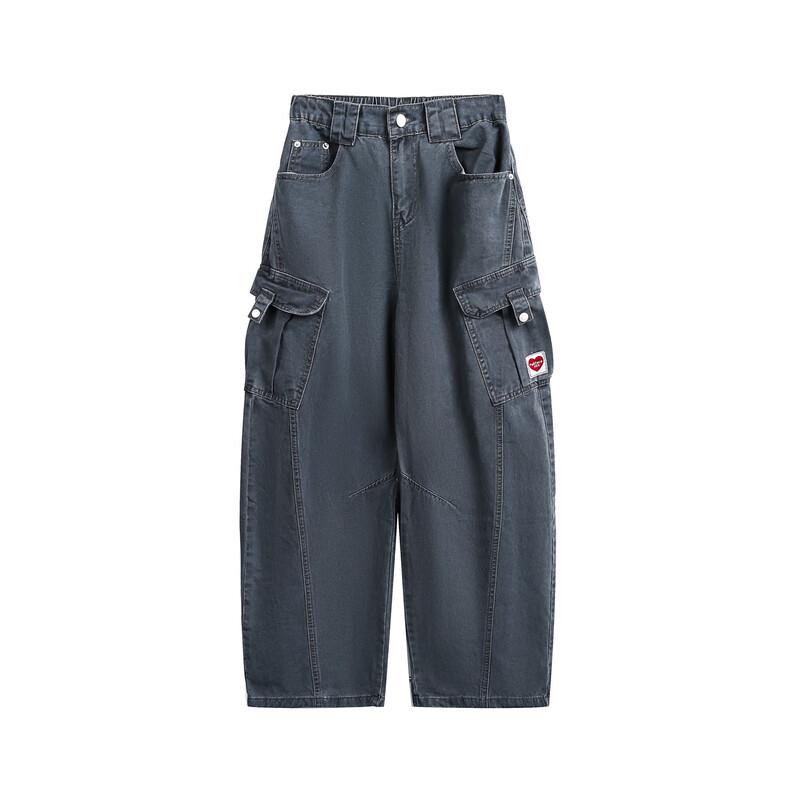 LEMANISM American Retro Washed Straight-Leg Cargo Pants