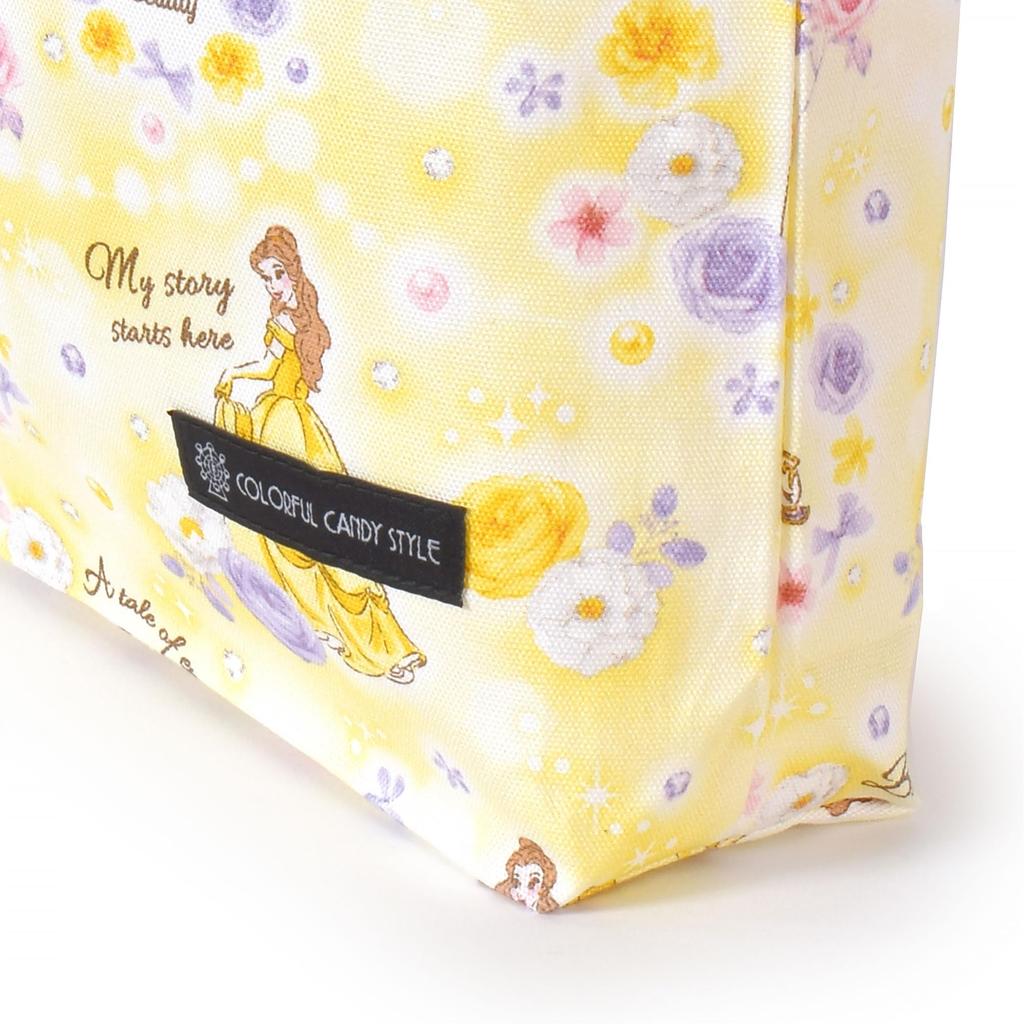 COLORFUL CANDY STYLE Disney Drawstring Large Gym Clothes Bag (with Name Tag) Belle BEAUTY AND THE BEAST Belle Princess Belle Set of 3 Stylish Gym