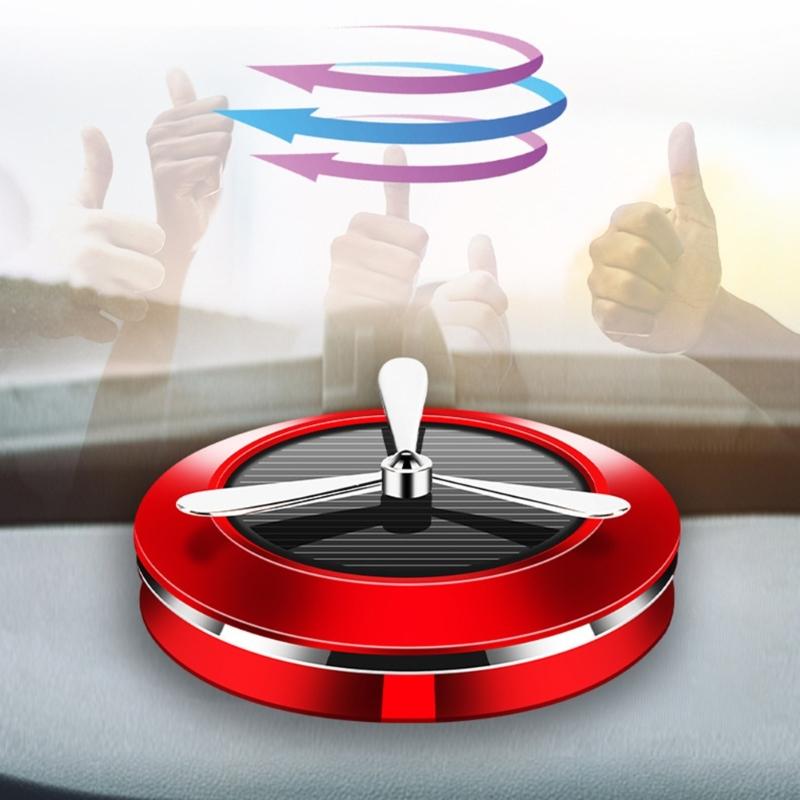 Автоматический вращающийся аромадиффузор на солнечной батарее, освежители воздуха, декор для приборной панели, украшение