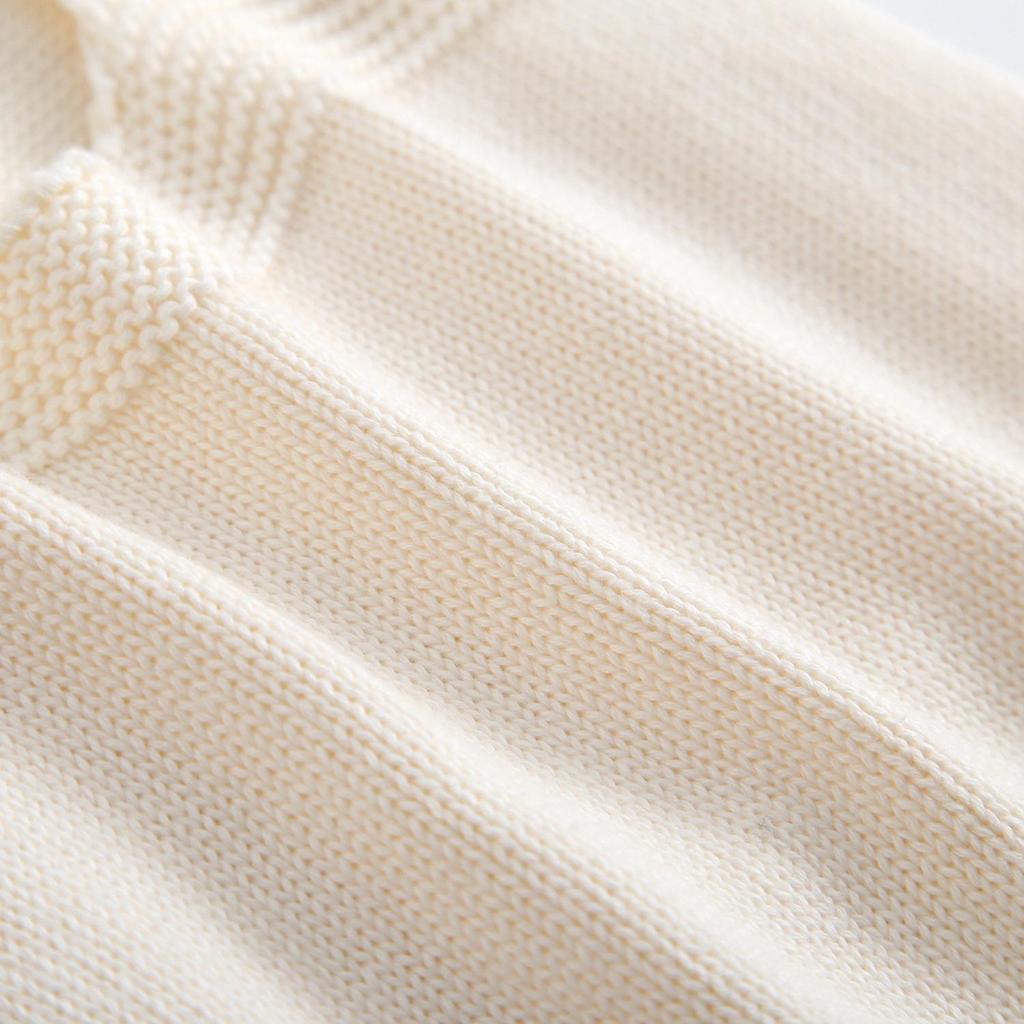 Унисекс вязаные хлопковые комбинезоны с мишкой для новорожденных на весну и осень - Супер милый дизайн