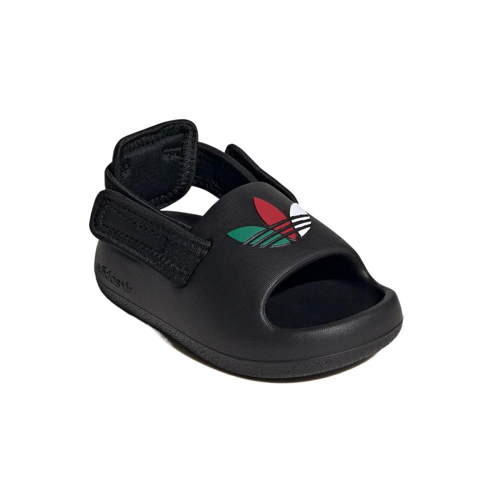 adidas AdiFOM Adilette Slide I Черный Алый Зеленый Детские Кроссовки Основной-Черный Облачно-Белый Лучший-Алый JP5530