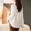 Embroidered White Shirt for Women Long-sleeved Spring Clothes New Sweet Temperament Base Shirt Top