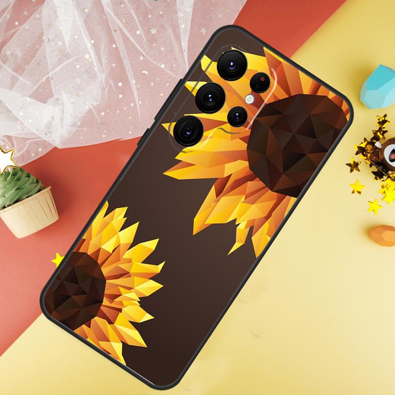 Sunflower Phone Case For Samsung Galaxy S25 S26 Ultra S21 S20 S22 S23 Ultra S10 Plus S24 FE Cover Coque