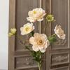 6 Heads Fake Flower with Buds Artificial Faux Plants Peony Artificial Flower  Wedding Decoration