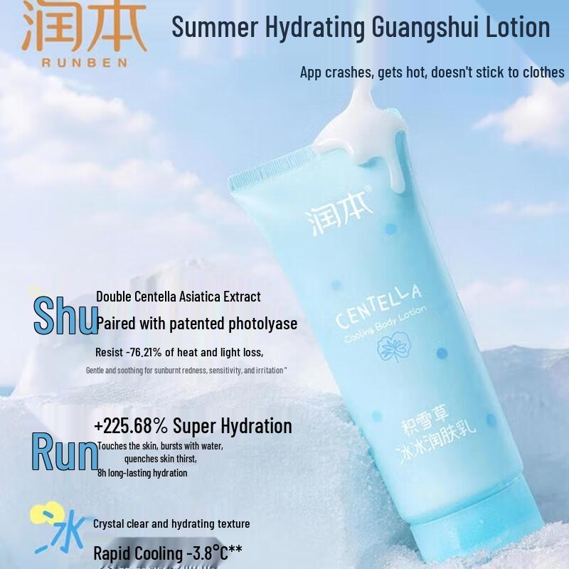 RUNBEN Centella Asiatica Ice Cooling Lotion 2x200ml