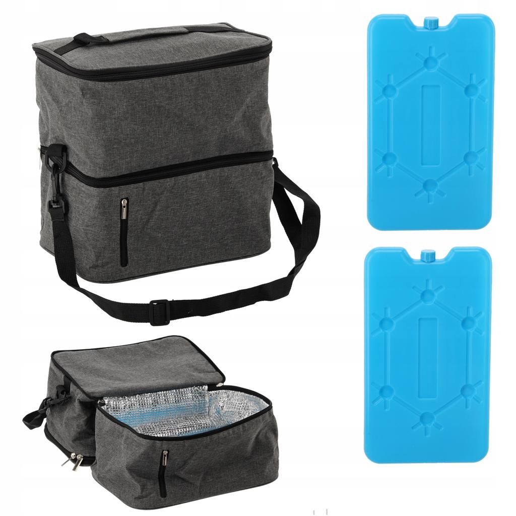 Gardenline Torba Termiczna 13L + Dwa Wkłady Chłodzące + Regulowany Pasek !!! Izo9257