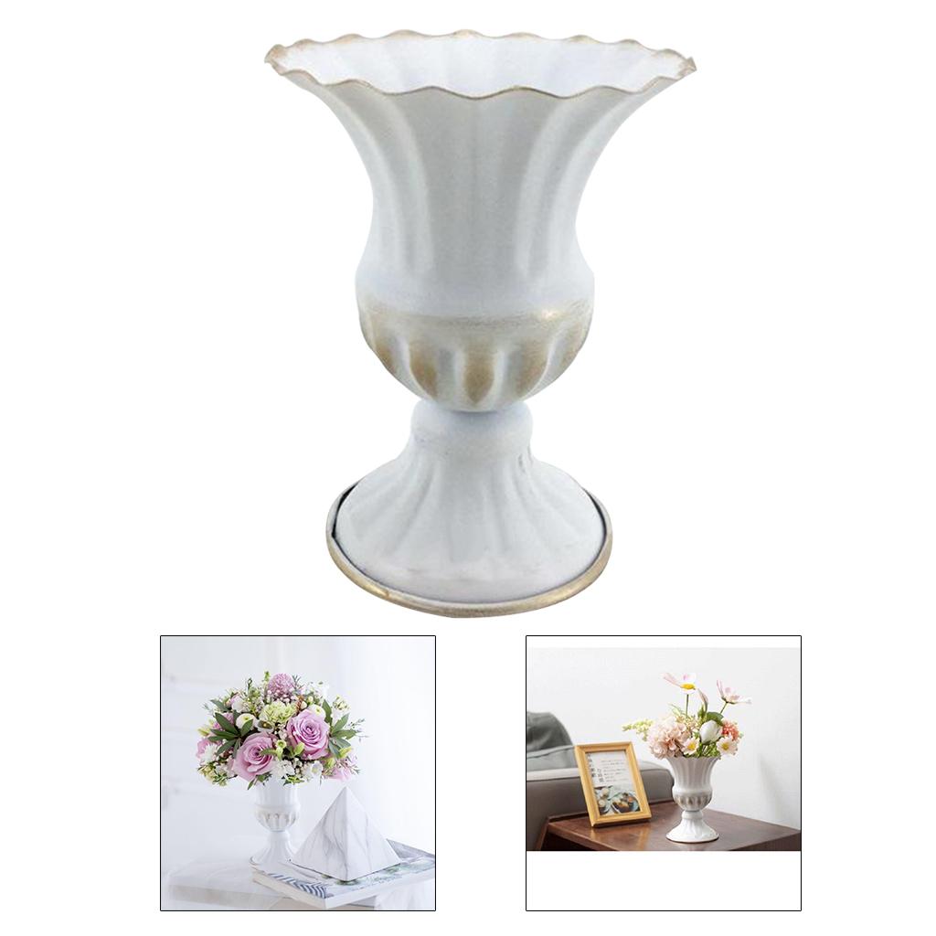 Винтажная металлическая ваза-статуэтка, горшок для растений, ваза для цветов, настольная ваза для сухоцветов, центральное украшение для дома, для свадьбы, вечеринки, офиса.