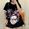 Женская футболка с коротким рукавом Hello Kitty Kuromi Cinnamoroll, летняя, повседневная, с 3D-печатью, милая, спортивная