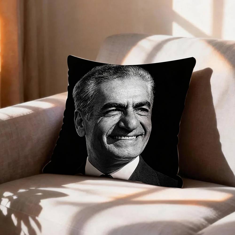 King MMohammad Reza Shah Pahlavi Irann   Pillow Case Pattern Printed Pillowcase For Living Room Sofa Cushion Cover