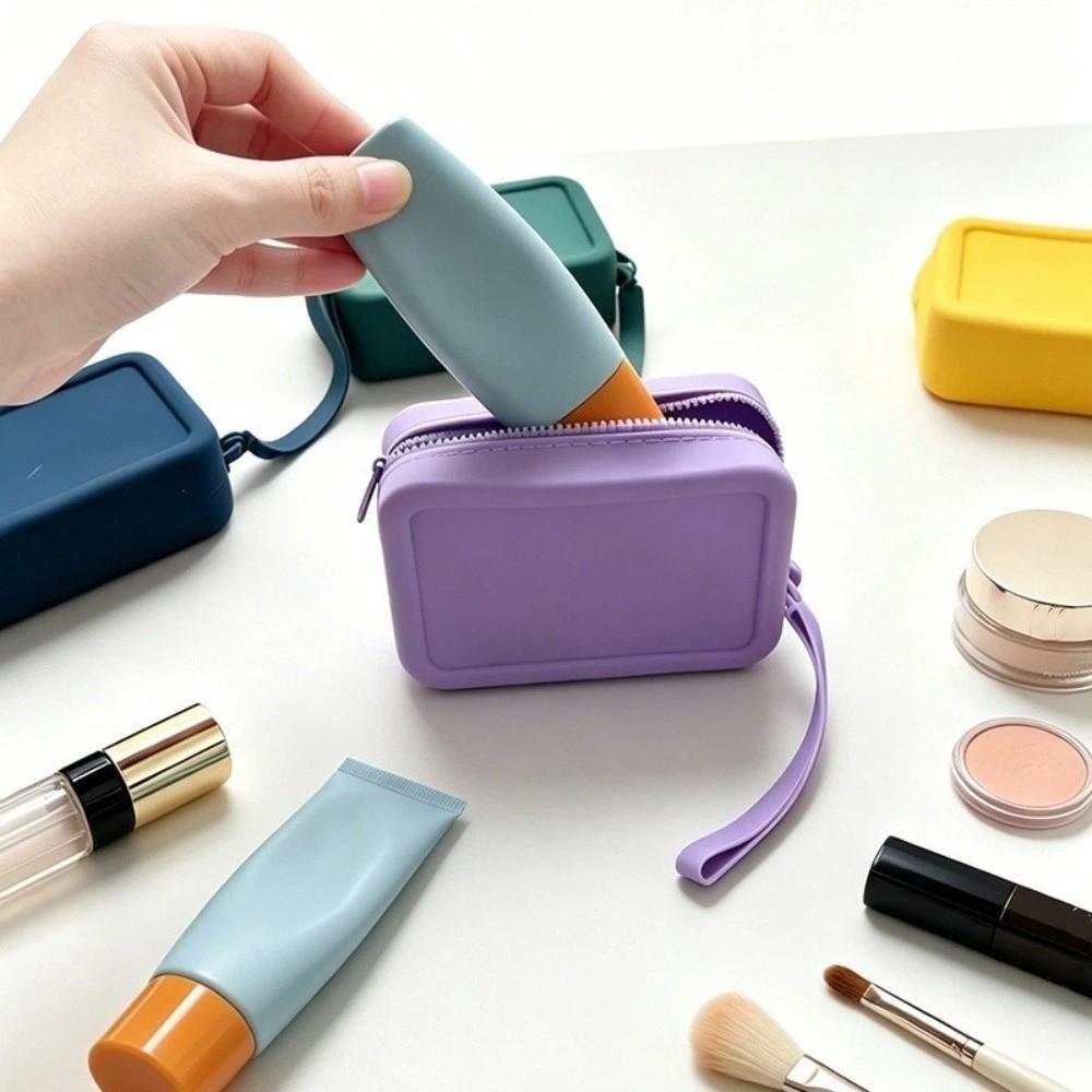 Silicone Cosmetic Makeup Bag Waterproof Storage Bag Wallet Toiletries Handbag Holiday Gift
