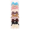 10PCS/Set 2.4Inches Solid Hair Bows With Hair Clips For Girls Headwear New Handmade Bowknot Barrettes Cute Kids Hair Accessories