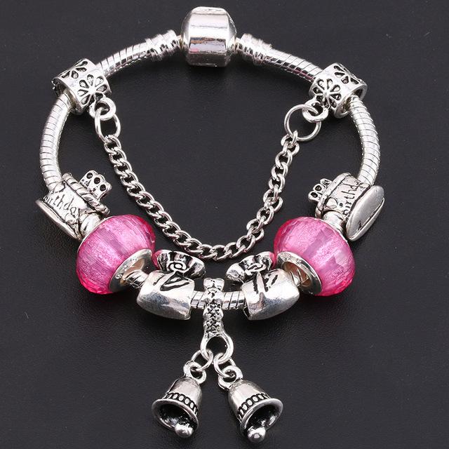 Милые мультяшные браслеты с эмалевыми бусами в виде мышей подходят для европейского оригинального браслета для детей