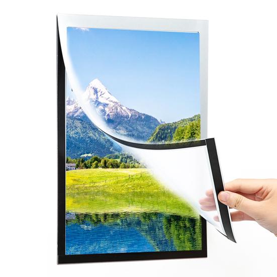 Магнитный держатель для табличек, настенный, самоклеящийся, дисплей, фоторамка, водонепроницаемый, прозрачный ПВХ, держатель для документов для дома, школы, офиса, стены, двери, холодильника