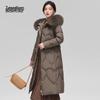 Xue Zhong Fei Women's Long Fox Fur Hooded Down Jacket