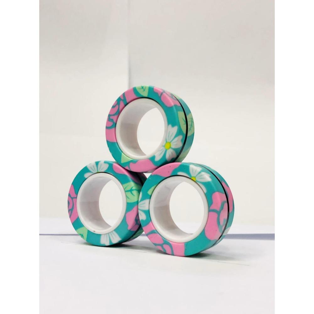 3 шт. Магнитные кольца на пальцы Разноцветный набор спиннеров для снятия стресса и тревоги