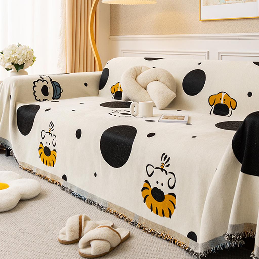 Cartoon Pattern Sofa Towel Chenille Anti-Scratching Sofa Cushion Light Luxury High-Grade Sofa Cover Cloth Sofa Cover