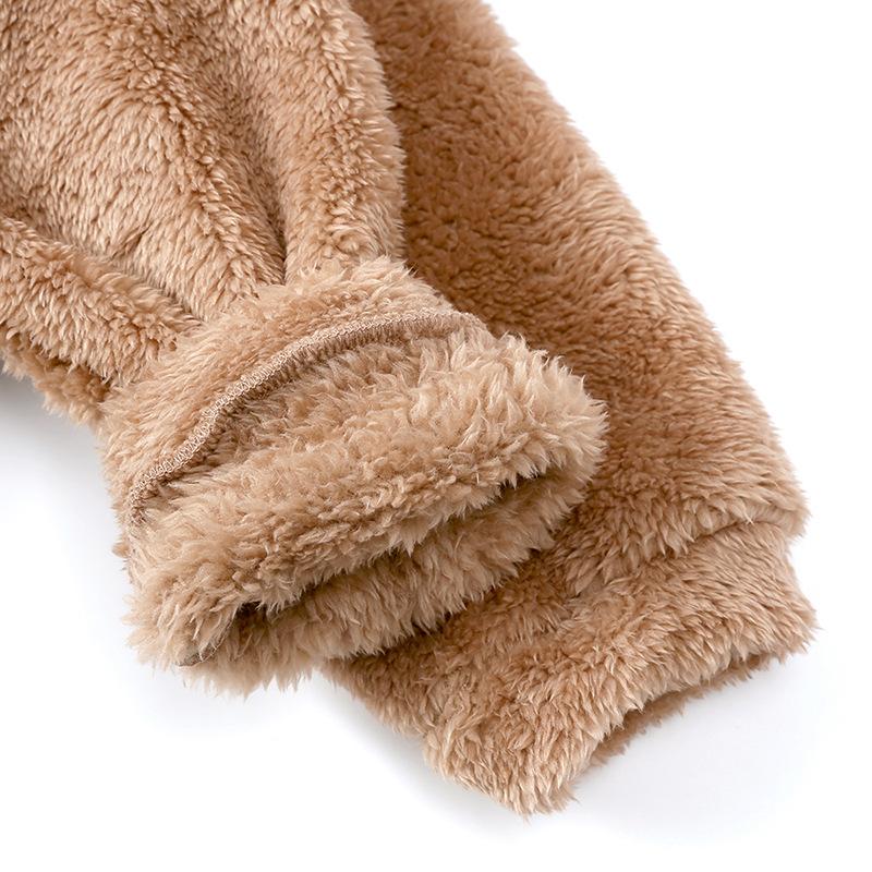 2025 Новое детское зимнее пальто из утолщенной овечьей шерсти для мальчиков и девочек, детская теплая толстовка с капюшоном