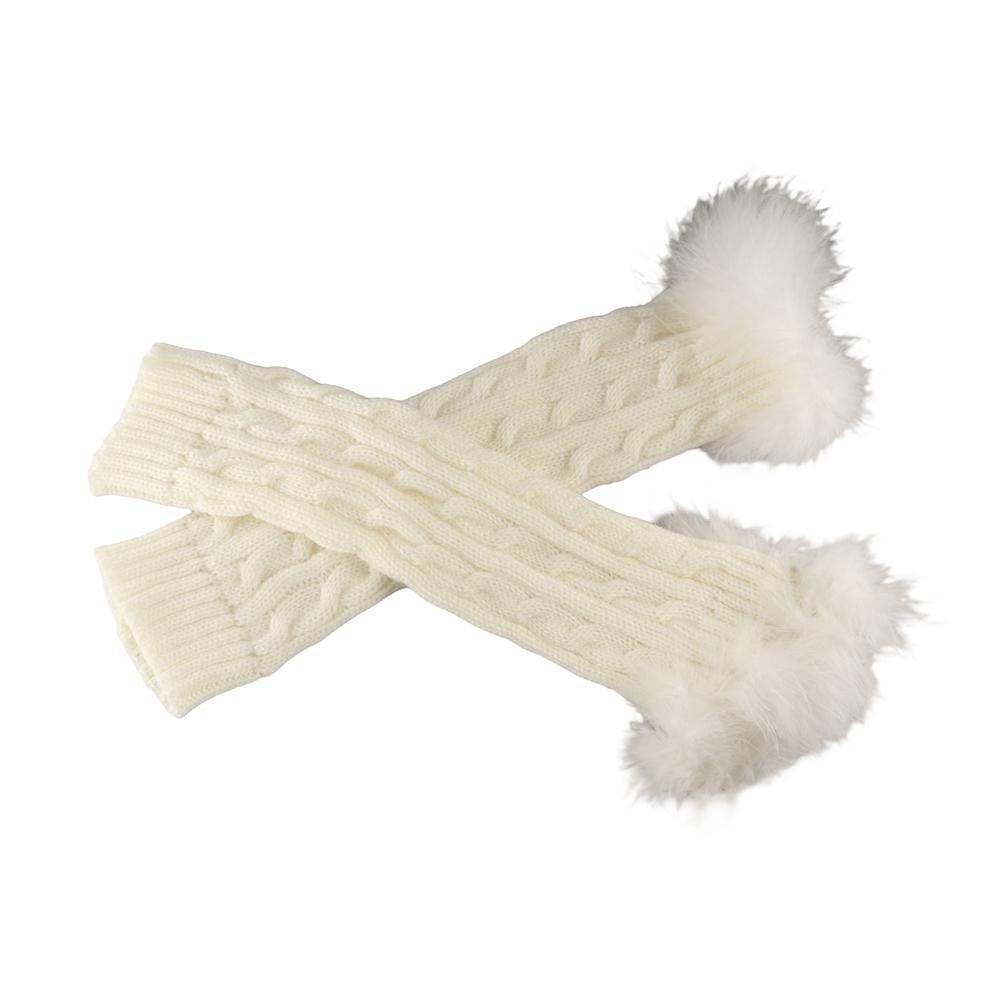 Эластичные вязаные митенки с перьями, длинные варежки, перчатки без пальцев, Y2K, теплые рукава, для вечеринки девочки