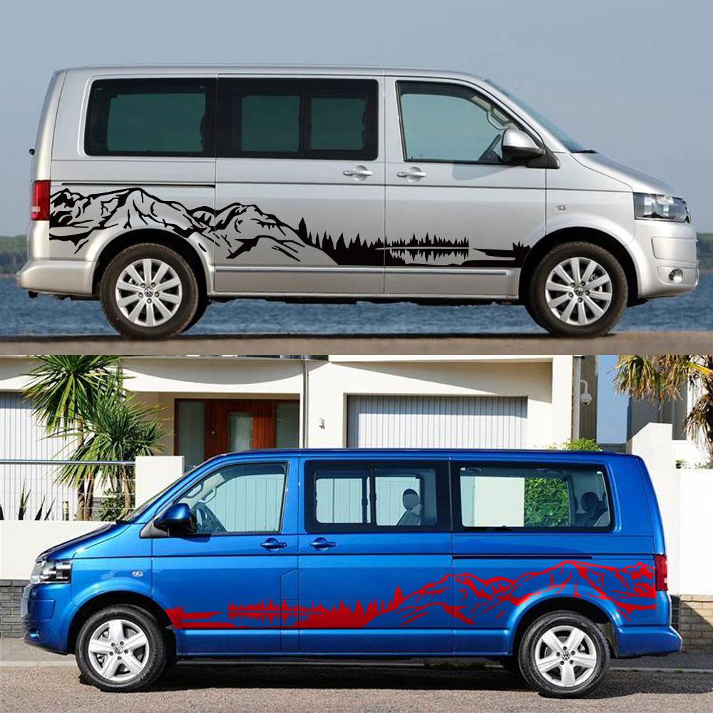 Автомобильные наклейки для Volkswagen VW Caravelle Multivan California Transporter T3 T4 T5 T6 аксессуары Camper Van Mountain виниловая наклейка