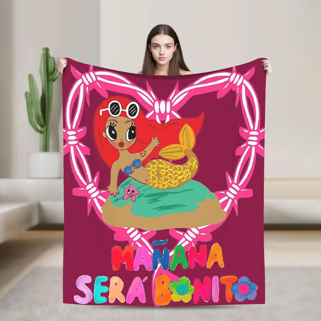Women Karols Manana G Sera Bonitos Lover Soft Warm Blanket Plush Throw Blanket Couch Bed Flannel Bedspread Sofa Bed Cover