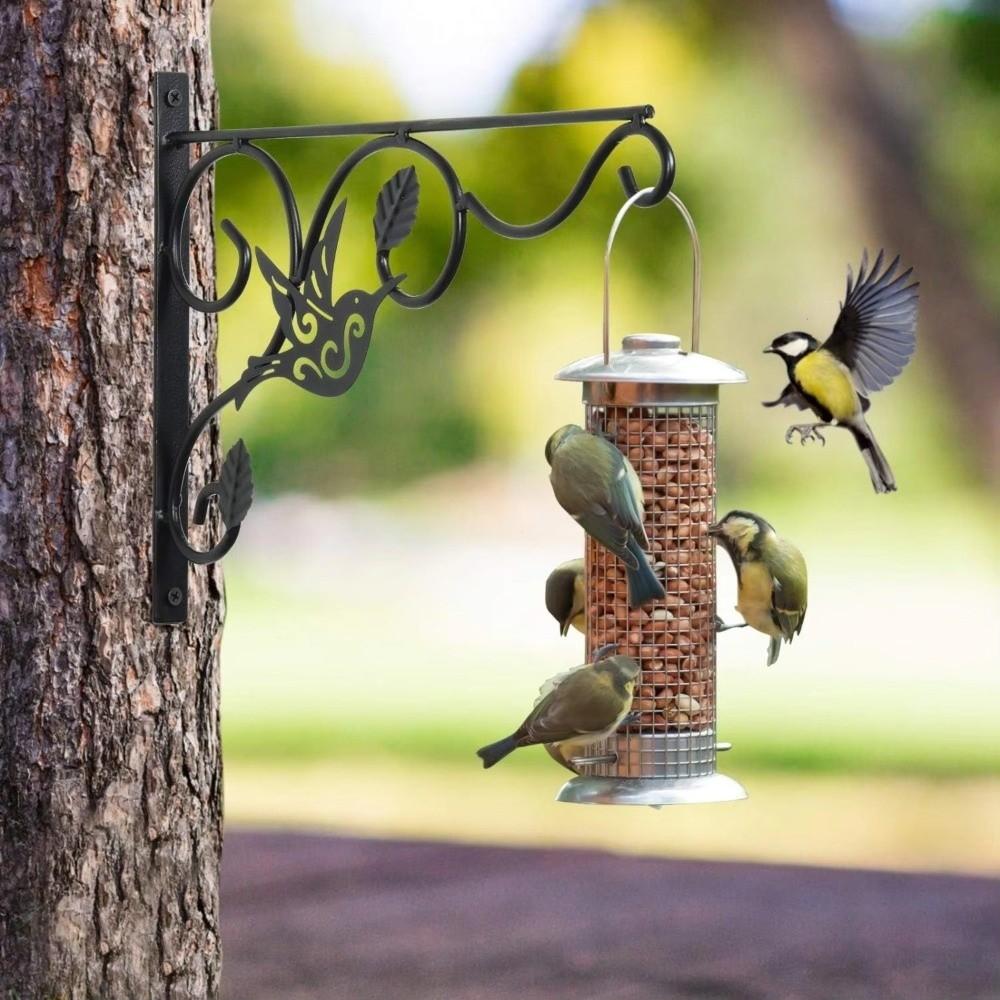 12 Inch Metal Wall Plant Hooks Sturdy Feeding Bird Rack Flower Pot Bracket  Home Decor