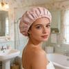 Waterproof Bath Cap Satin Lined Shower Bonnet New Bathing Hair Cover  Salon Use