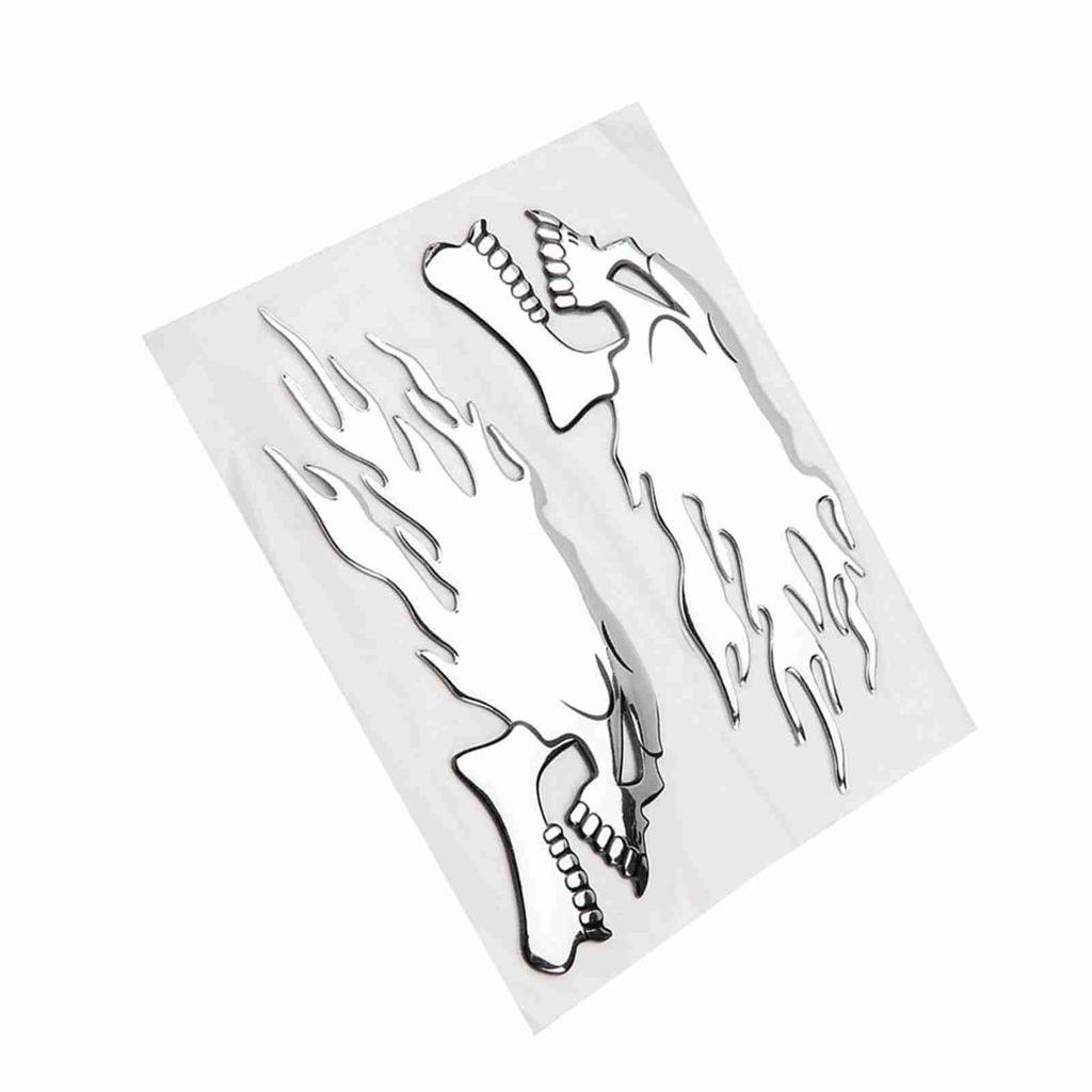 2шт 3D Череп Голова Авто Мотоцикл Наклейка Декор Наклейка