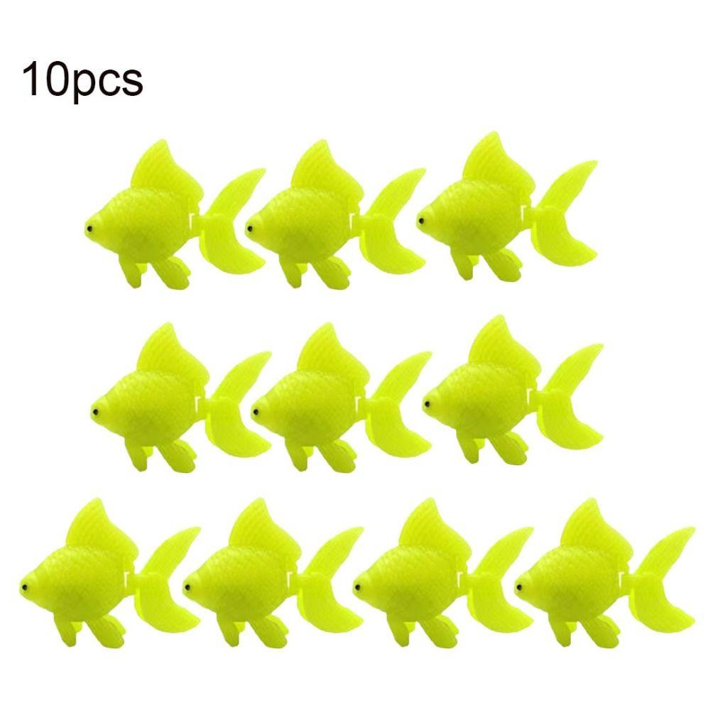 10pcs Lifelike Realistic Goldfish Simulation Moving Goldfish Artificial Fish Aquarium